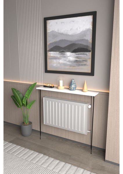 Violet Minimalist Metal Ayaklı Dar Dresuar Dekoratif Petek Üstü Dresuar 90 cm modelleri