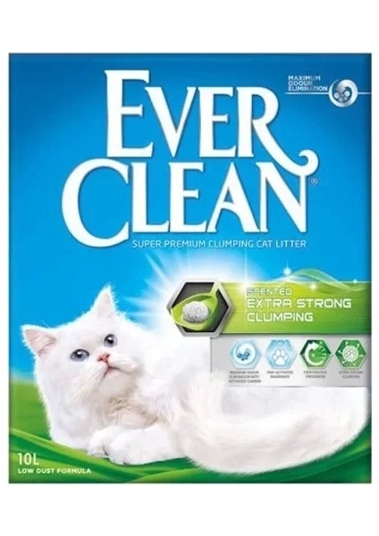 Ever Clean Extra Strong Kokulu Topaklanan Kedi Kumu 10 Lt