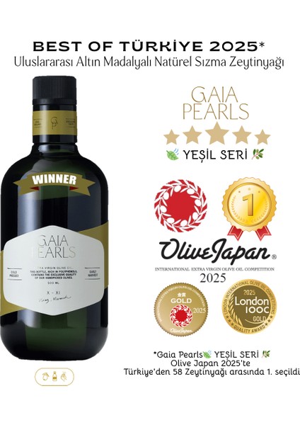 Hediyelik Milas Memecik Erken Hasat Soğuk Sıkım Zeytinyağı Yeşil Seri Dengeli Meyvemsi 100 ml 3'lü fiyatları