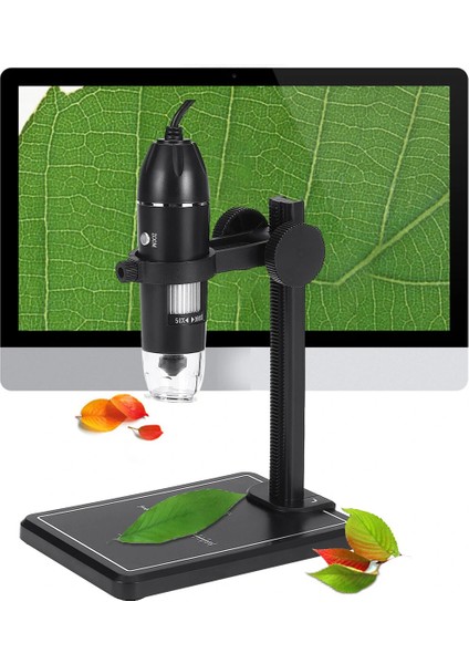 Dijital Mikroskop Ledli 1600X Zoom 2mp USB Kamera Saç Yaprak Bitki Kuyum Analizi fiyatları