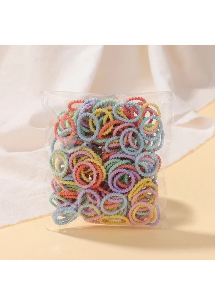 100PCS 2cm Renkli Lastik Bant Saçları Incitmez Küçük Başparmak Yüzüğü Yüksek Elastik Iplik Yürümeye Başlayan Bebek Scrunchies Set Renk: JIT0013-1 (Yurt Dışından)