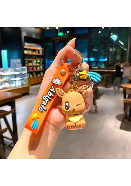 Miniso Karikatür Anime Yaratıcı Eevee Keychain Pikachu Bebek Araba Dekorasyon Seyahat Uzmanı Sırt Çantası Dekorasyon Keychain Party Hediye Kilo: 10 (Yurt Dışından)