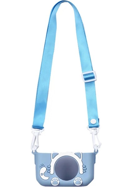 Açık Fotoğraf Kamerası Yumuşak Silikon Kapak Kabuğu Çocuklar Için Doğum Günü Hediyesi Çocuklar Için Çocuk Kameraları A3 ve Diğer Modeller.bolor: Mavi Kedi (Yurt Dışından)