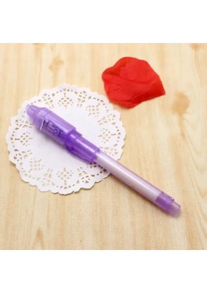 4pcs/lot Işıklı Işık Kalemi Sihir 2'de 1 Uv Siyah Işık Kombinasyonu Çizim Görünmez Mürekkep Kalem Öğrenme Eğitim Oyuncakları Çocuk Rengi Için: Menekşe/紫罗兰 (Yurt Dışından)