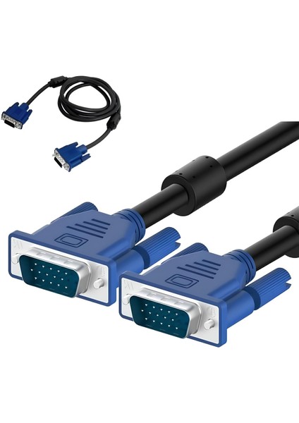 VGA Kablo 20 Metre 15 Pin Erkek-Erkek | Uzun Mesafe Yüksek Çözünürlüklü Görüntü Aktarımı fırsatları