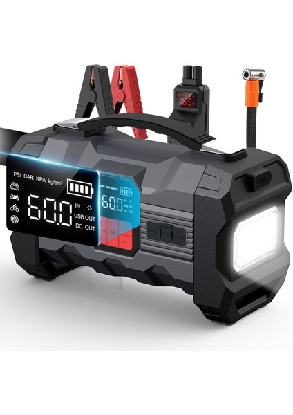 Mio 20 Pro 4000A 32000mAh Hava Pompası + Akü Takviye Cihazı + Powerbank