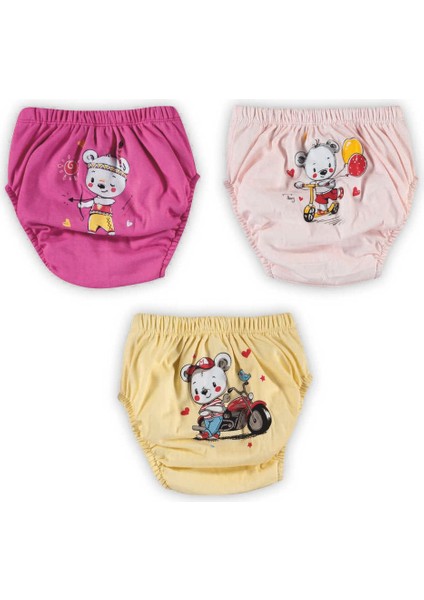 Kız Çocuk Poopes 3'lü Kombin Alıştırma Külodu