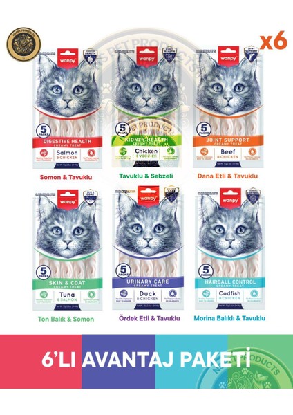 Fonksiyonel Kedi Krema Ödülü 6lı Hepsi Bir Arada 5X14GR