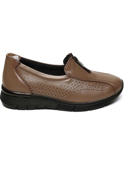Bağcıksız Fermuar Detaylı Poli Taban Comfort 018-F226 Kadın Ayakkabı