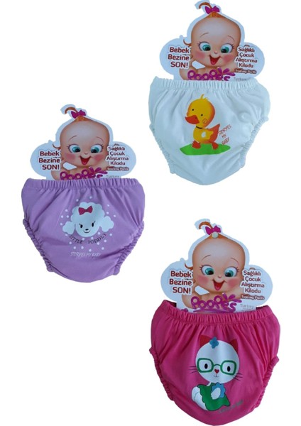 Kız Bebek Alıştırma Külodu 3'lü
