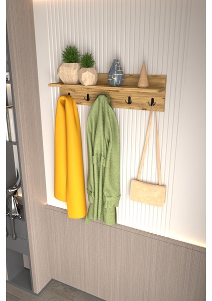 Portmanto Duvar Askılığı Elbise Askılığı Çam 80 cm fırsatları