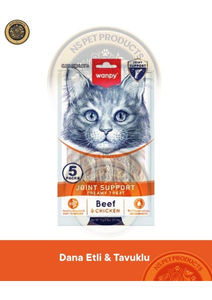 Bone Support Sığır Eti-Tavuk Kedi Krema Ödülü 5X14GR