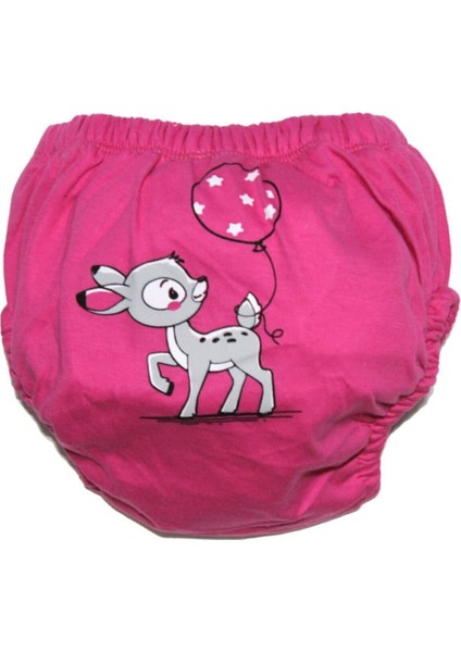 Sevimli Fil, Tavşan ve Ceylan Temalı Kız Bebek Alıştırma Külodu 3'lü modelleri