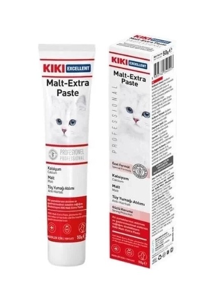 Kiki Excellent Malt Extra Tüy Yumağı Önceliyici Kedi Malt Macunu 50 gr