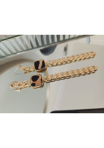 Uzun Zincir Leopar Küpe fiyatları