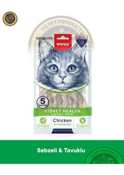 Kidney Health Tavuk-Sebze Kedi Krema Ödülü 5X14GR