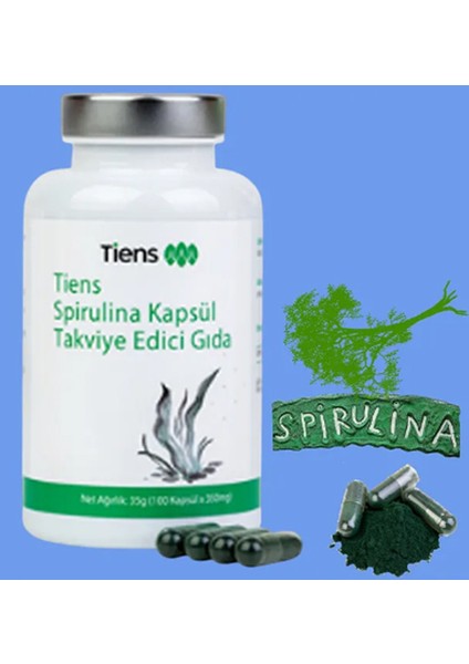 Spirulina Kapsül Takviye Edici Gıda