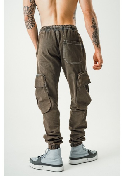 Kahverengi Kargo Cepli Jogger Pantolon modelleri