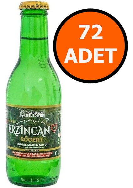 Erzincan Bögert Maden Suyu 200 ml x 3 Koli (72 Şişe)
