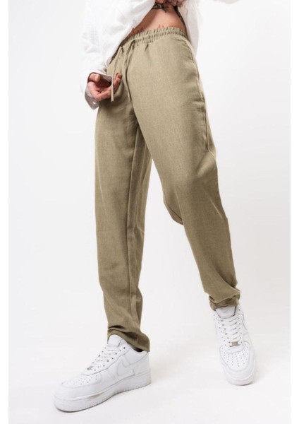 Erkek Haki Kumaş Pantolon Ince ve Esnek fırsatları