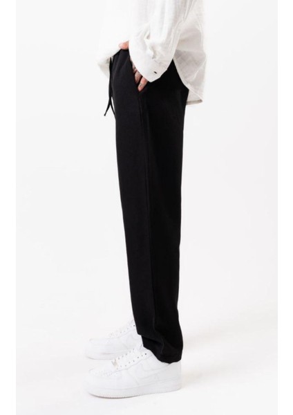 Erkek Siyah Ince Kumaş Pantolon Esnek fırsatları