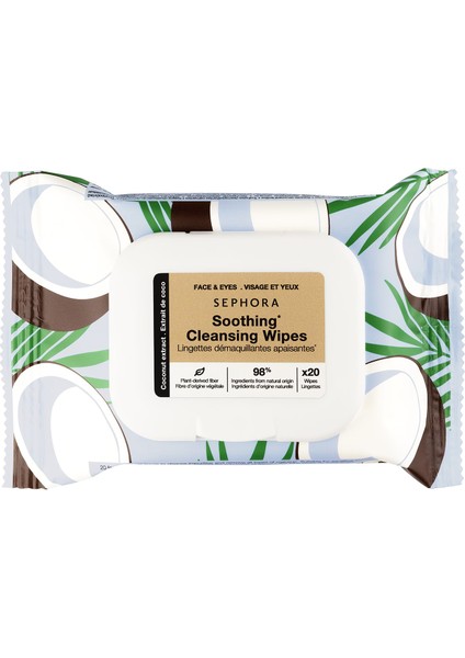 Soothing Cleansing Wipes - Makyaj Temizleme Mendili Coconut (Hassas) (20 Adet)