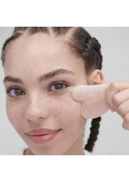 Gua Sha Quartz Rose - Yüz ve Boyun Masaj Taşı fırsatları