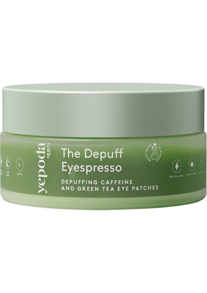 The Depuff Eyespresso – Şişlik Azaltıcı Kafein ve Yeşil Çay Göz Maskeleri 60 x 90G