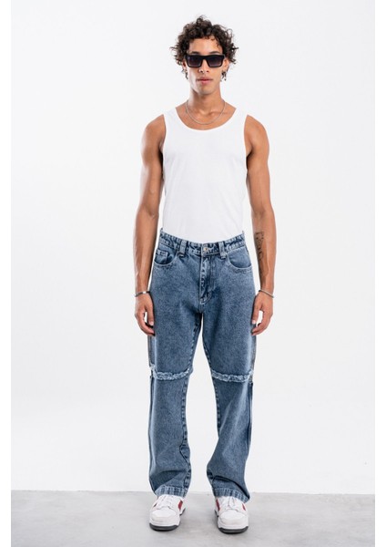 Mavi Baggy Pantolon Modelli fırsatları