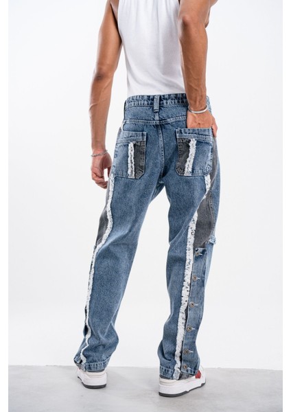 Mavi Baggy Pantolon Modelli indirimleri