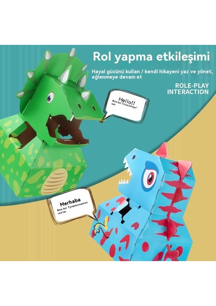 Diy El Yapımı Dinozor Karton Oyuncak (Yurt Dışından) indirimleri
