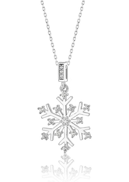Gümüş Kar Tanesi Kolye