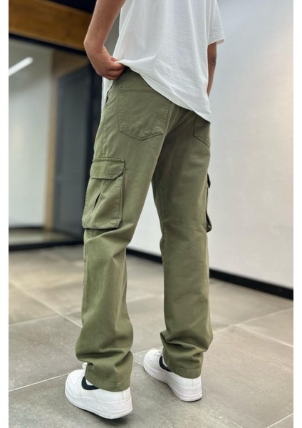 Erkek Haki Baggy Kargo Pantolon fırsatları