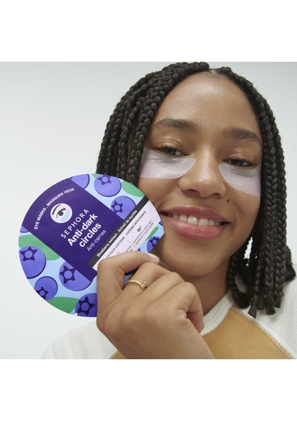 Yorgunluk Önleyici Göz Maskeleri - Biyoselüloz Maskeler Yaban Mersini (1 Çift) modelleri