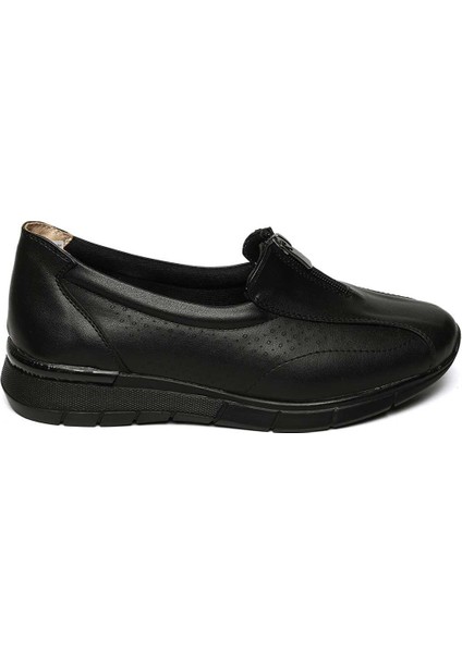 Bağcıksız Fermuar Detaylı Poli Taban Comfort 018-F226 Kadın Ayakkabı