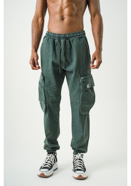 Haki Kargo Cepli Jogger Pantolon