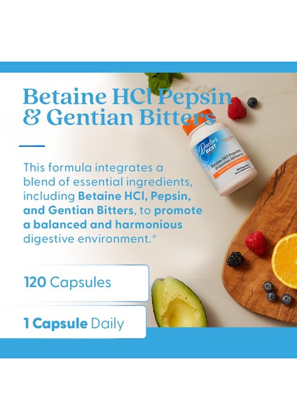 Betain E Hcl Pepsin & Gentian Bitters Supports Digestive Efficiency Supports The Stomach's modelleri