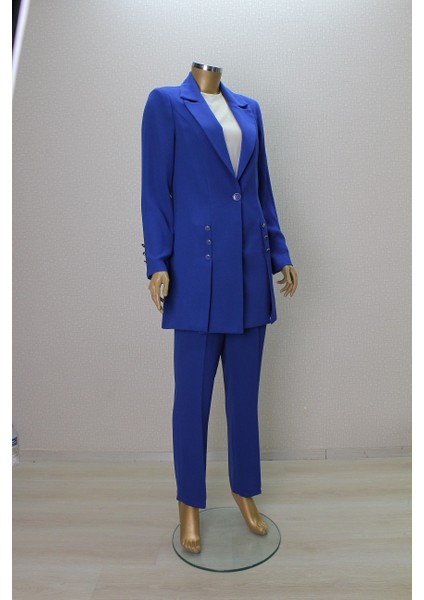 7003 Önden Tek Düğmeli Kol Uçları ve Önü Düğme Aksesuarlı 3 Lü Takım Qys Takım 7003 #24-03#