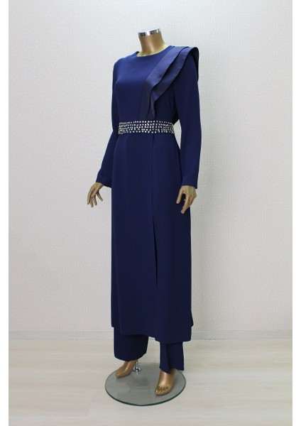 2747 Beli Taşlı Omzu Kalın Pileli Takım Qys Takım #24-02# fırsatları