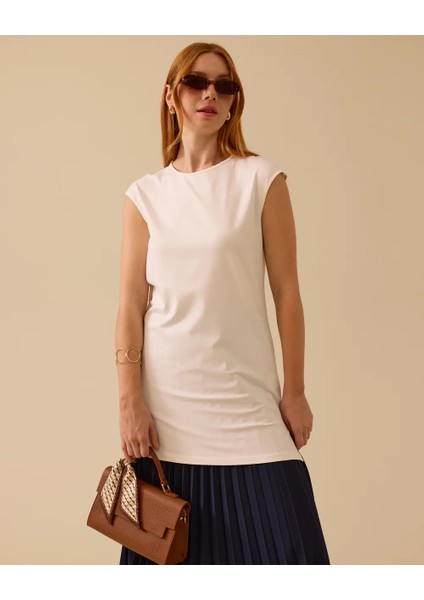 1001 Sıfır Yaka Sıfır Kol Kolsuz T-Shirt #03-25#