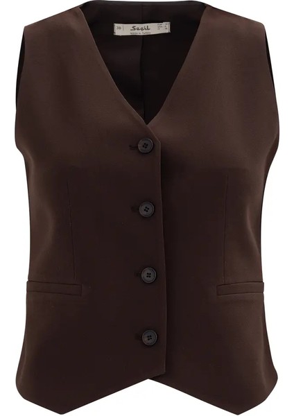 10004 Önü Düğmeli Cep Görünümlü Astarlı Şık Günlük Ceket indirimleri