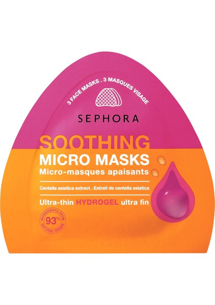 Micro-Masks – Ultra Ince Hidrojel Maske Yatıştırıcılar - Centella Asiatica Özü (3 Adet)