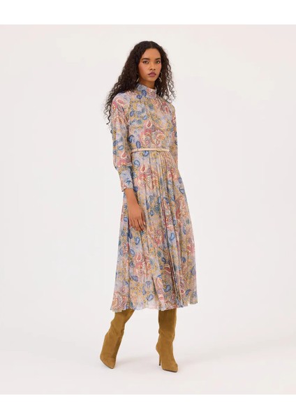 10009 Beli Kemerli Şık Elbise Qks fiyatları