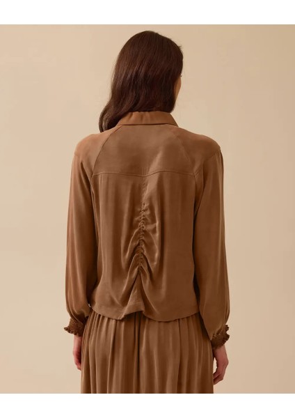 1012 Günlük Ceket Önü Fermuarlı Kol Ucu Lastikli Önden Cep Detaylı Arkası Lastik Detaylı Kupra Kumaş Günlük Ceket #03-25# modelleri