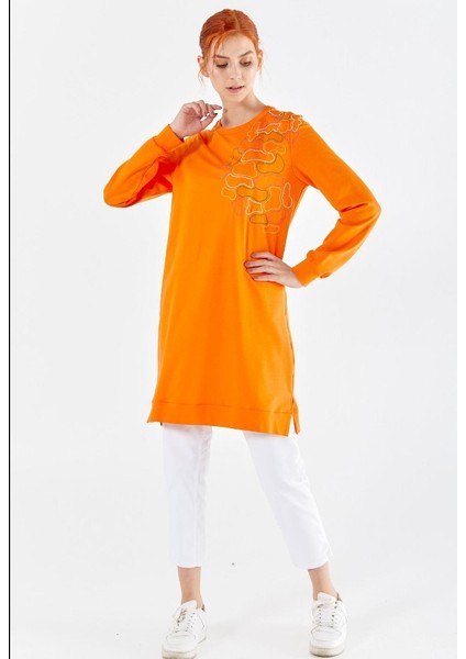 6053 Ipeksi Göğüs Kısmı Omuza Kadar Nakışlı Sweat Qys Sweat 6053 #23-05# modelleri