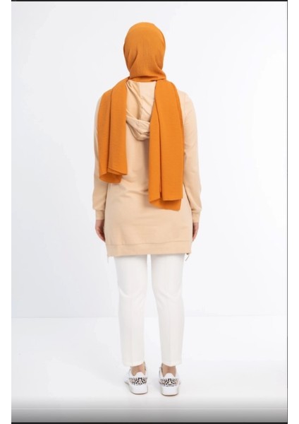 6033 Fermuarlı Kapüşonlu Yandan Taş ve Fermuar Detaylı Iki Iplik Sweat Qys Sweat 6033 #23-05# fırsatları