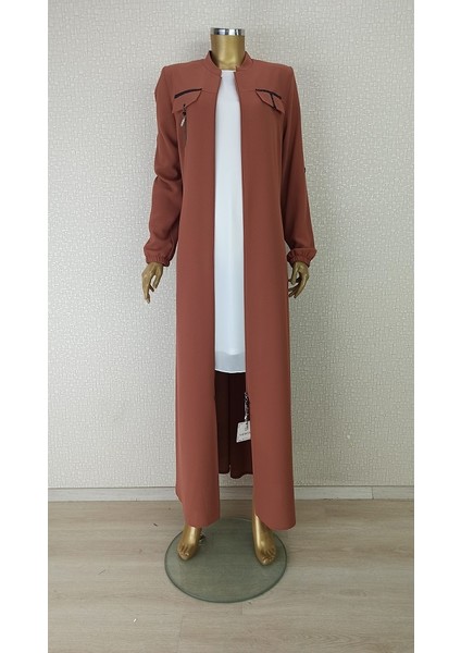 4004 Cep Kapaklı Kollaır Şerit Detaylı Hakim Yaka Yaka Ferace Qys 4004 Ferace #23-01# modelleri