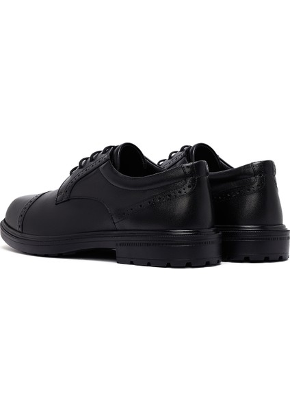 Erkek Siyah Bağcıklı Deri Casual Ayakkabı 25WFD710418 indirimleri