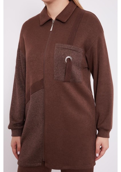 100579 Cebi Kuşgözlü Önü Fermuarlı Kaşmir Triko Ikili Takım #01-25# fırsatları