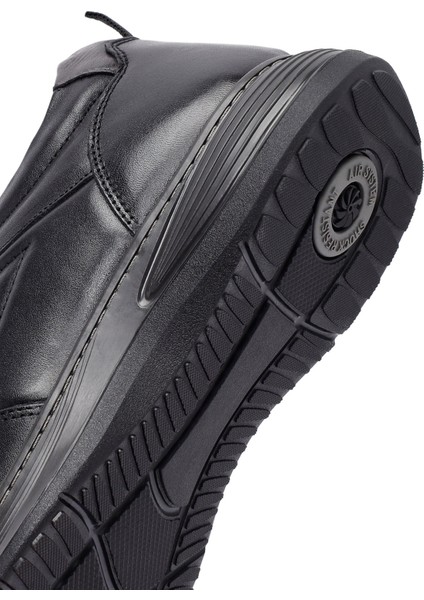 Erkek Siyah Bağcıklı Deri Casual Sneaker 25WFD675818